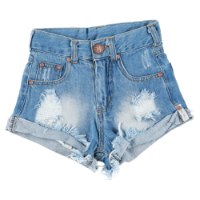 שורט ג׳ינס עם כפל - VIEW - מידות 2-16