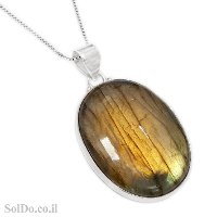 תליון מכסף משובץ אבן לברדוריט  T6156 | תכשיטי כסף