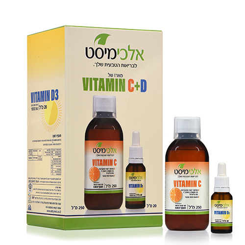 מארז ויטמין C + ויטמין D3,  אלכימיסט