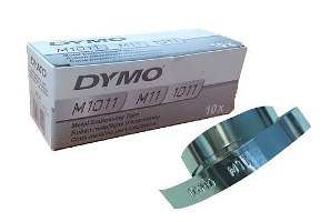 מארז 10 סרטי אלומיניום להבלטה ללא דבק Dymo 32500  S0720170 Tape M11 12mm 6.4m