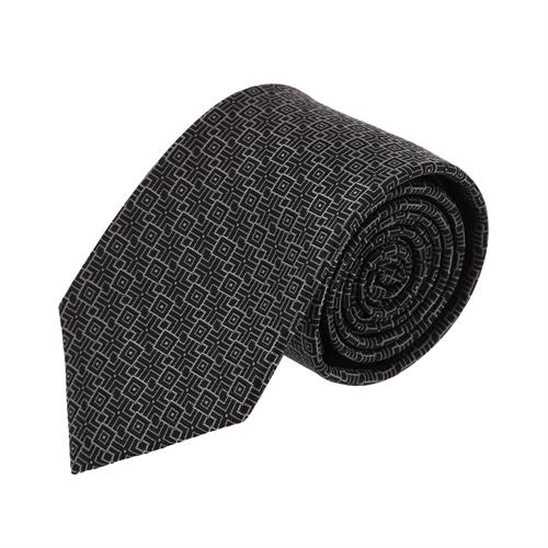עניבה ריבועים תלת מימד שחור