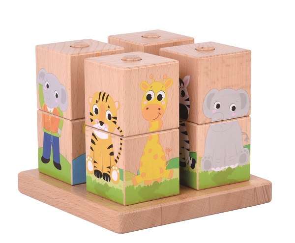 פאזל קובייה עומד-חיות מתלבשות