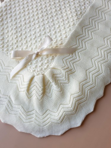 שמיכה סרוגה ענקית אנג'ל - קרם