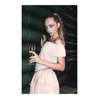 שמלת שיפון פודרה