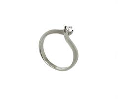 טבעת אירוסין זהב לבן 14K יהלום מרכזי OP09160068908