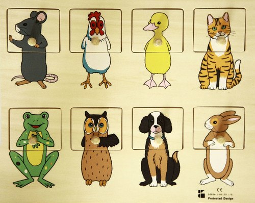 פאזל כפתורי עץ ראש זנב