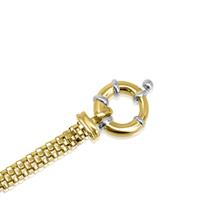 צמיד חוליות זהב לאישה דגם שחמט