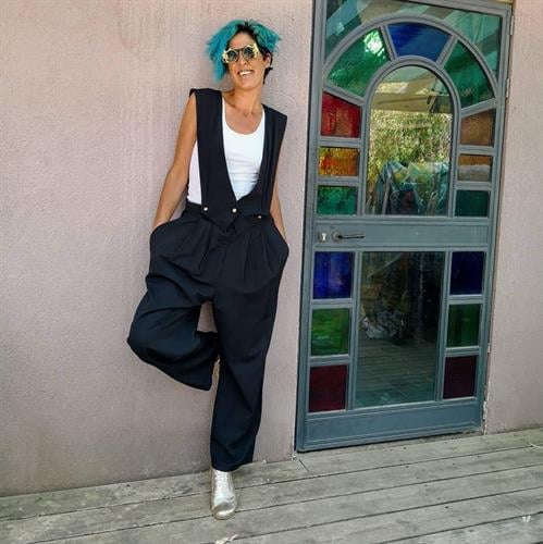 אוברול שחור שנות ה-80 מיוחד ביותר מידה L