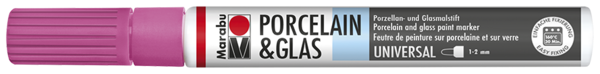 טוש לפורצלן וזכוכית 1-2 ממ - ורוד 033 MARABU UNIVERSAL