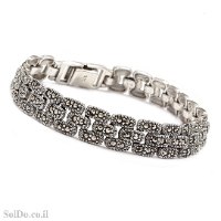 צמיד מכסף לאישה משובץ מרקזטים Z3153 | תכשיטי כסף 925 | צמידי כסף