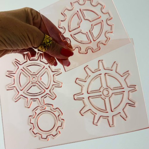 תבנית גלגלי שיניים קישוט עוגה | טופר גלגל שיניים| חדש מאתי דבש