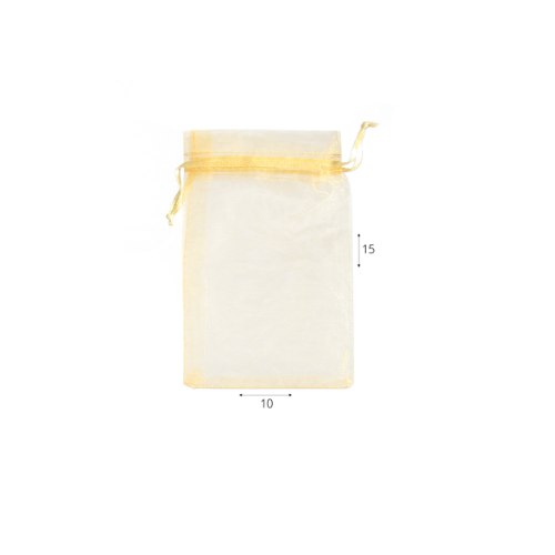 סט 20 שקיות אורגנזה זהב 10*15