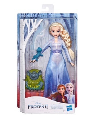 בובת אלזה עם טרול ולטאה