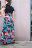 שמלת בובה מקסי פרחונית ומיוחדת מידה S/M