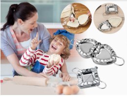 סט כיסוני בצק - בצורות לב וריבוע