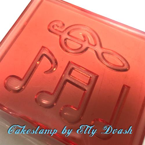 תבנית תווי נגינה - יחידה אחת - ליצירה בשוקולד ובצק סוכר