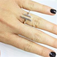 טבעת פסים כסף