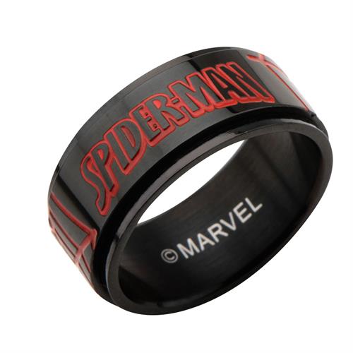 טבעת מסתובבת ספיידרמן פלדת אל-חלד MARVEL לגברים / נשים