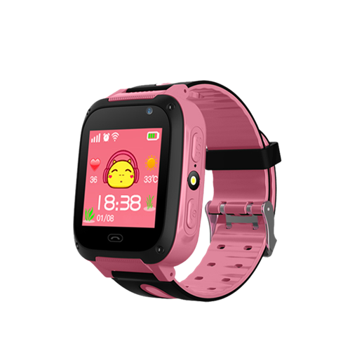 שעון ילדים חכם עם סים מובנה  Junior LBS כולל מצלמה ורוד