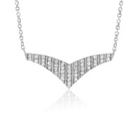 שרשרת תליון זהב לבן 14 קראט סנפיר משובץ יהלומים