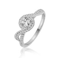 טבעת זהב 14 קראט 0.51 קראט יהלומים 8262793 - מחיר מבצע! 