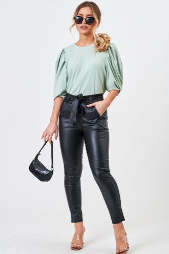 חולצת  ערב אלין פיץ/סגול/ירוק