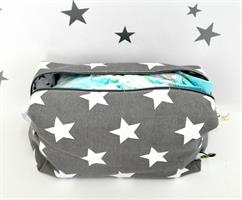 תיק חיתולים כוכבים אפור