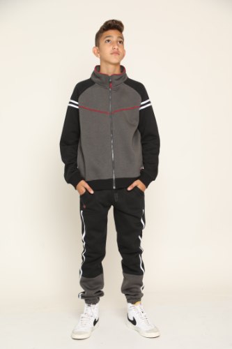 חליפת פוטר נערים סווצ'ר רוכסן מעוצב