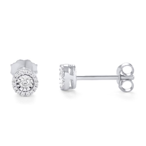 עגילי זהב 14 קראט 0.14 קראט יהלומים 86893 - מחיר מבצע!