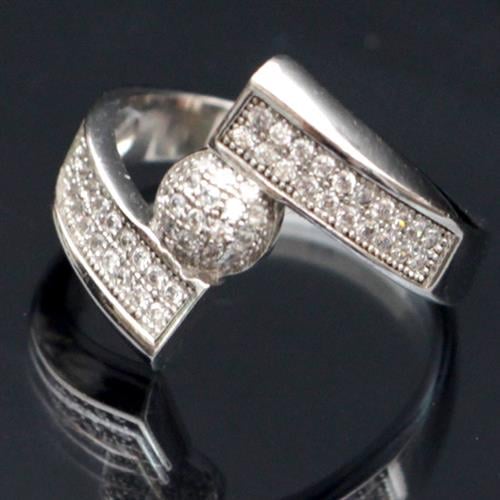 טבעת כסף משובצת זרקונים RG7417