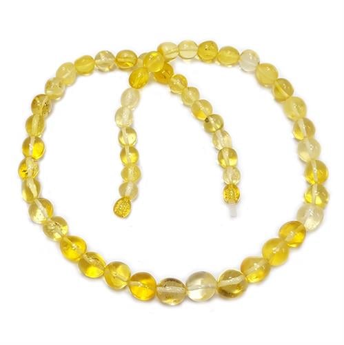 שרשרת ענברים בלטי מקורי לנשים צבע לימון M2017