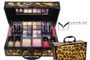 מזוודת איפור מנומרת