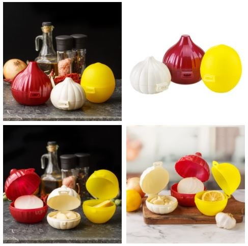 סט 3 קופסאות אחסון לירקות