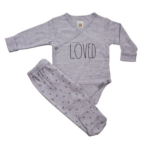 חליפת חזייה LOVED אפור מלאנג'