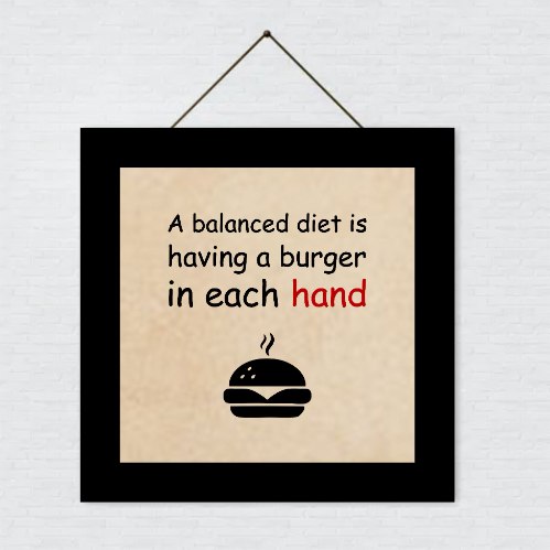 A balanced diet