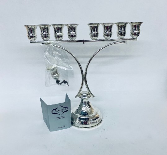 חנוכיה ציפוי כסף האחים חדד סדרת מורשת