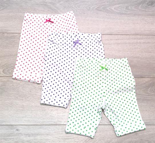 שלישיית מכנסיים ורוד-סגול-ירוק