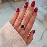 טבעת דגם דיאנה ספיר זרקון