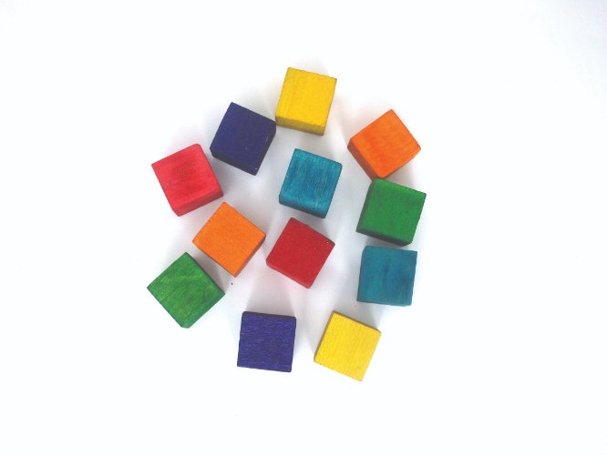 קוביות עץ צבעוני ( 72 יח בחב')