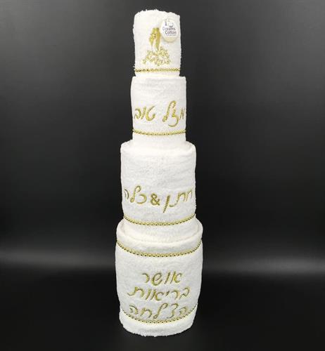 עוגת חתן כלה 4 קומות