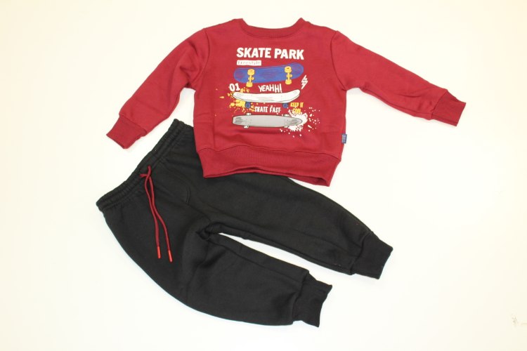 חליפת פוטר בנים SKATE בורדו