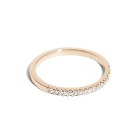 טבעת איטרניטי טבעת אמצע משלימה בזהב 14K משובצת יהלומים 0.20 קראט