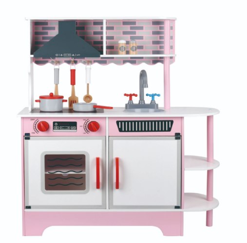 מטבח  השף עץ לילדים ורוד 90/76/30