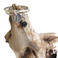 סט טבעות דקות ודיסקית מכסף ואבן דגם אולמוס