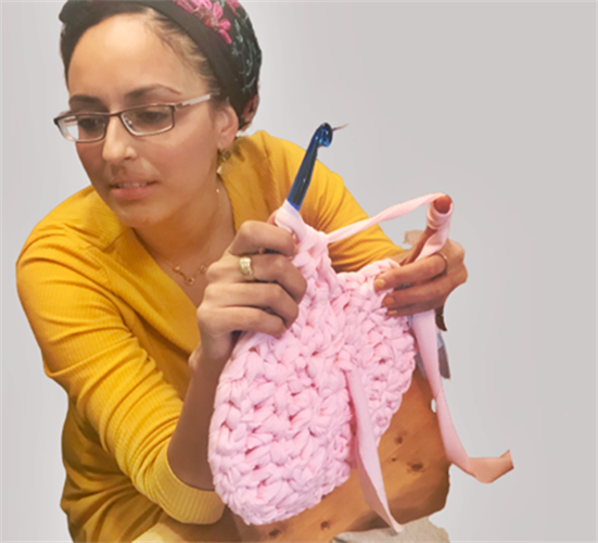 סדנת סריגה בחוטי טריקו לסריגת שטיחים, סריגת סלסלות, תיקים ועוד