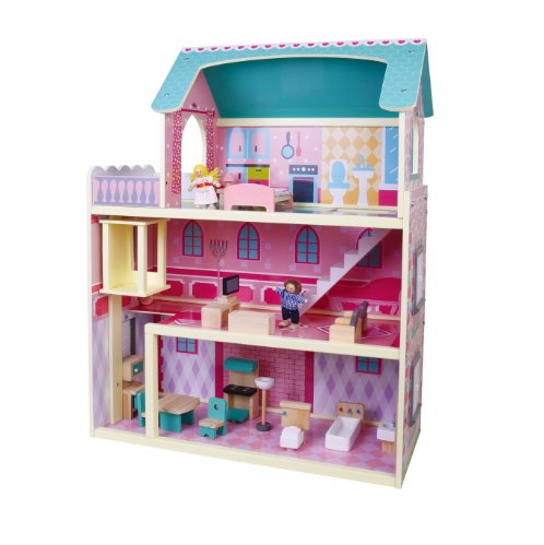 בית בובות תלת קומתי עם מעלית Pit Toys