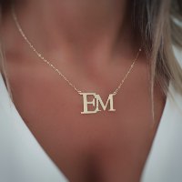 שרשרת שתי אותיות מחוברות דגם LA267