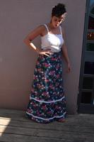 חצאית מקסי כפרית פרחונית מידה M/L