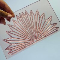 עלה מניפה מחודדת גדול לקישוט| תבנית מניפה מחודדת גדולה 2021 חדש מאתי דבש