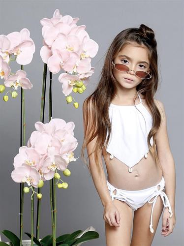 בגד ים ביקיני קולר צדפים לבן VIEW